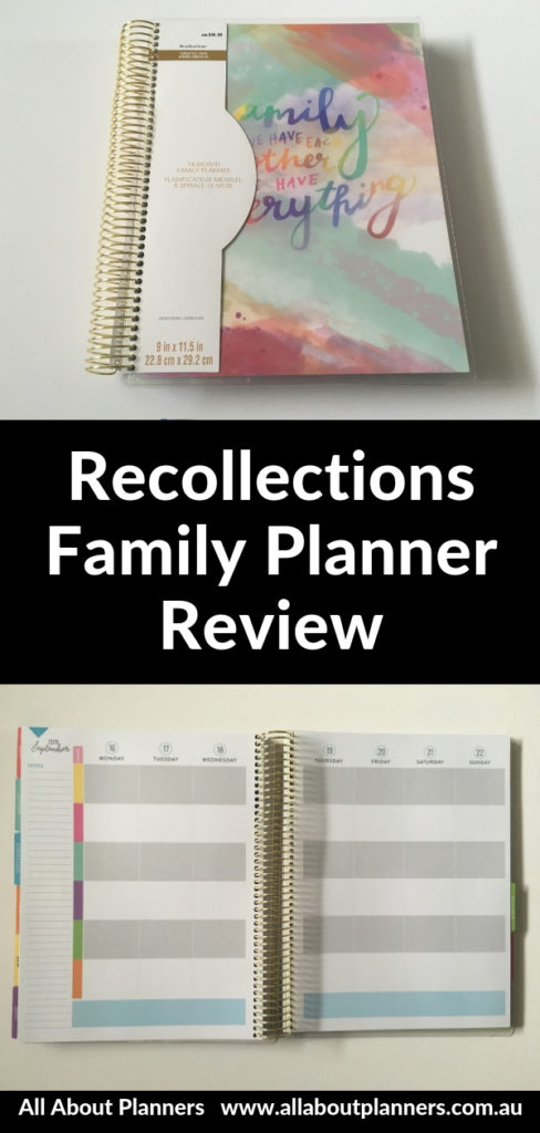 recollections family planner review weekly pros and cons pen test letter size video flipthrough