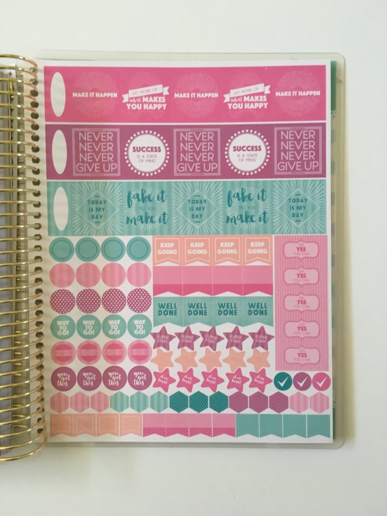 recollections goals planner review bright colorful functional decorative inspirational