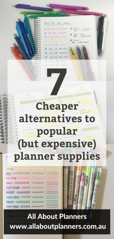 alternatives to popular but expensive planner supplies cheap hack knock off best planner supplies tips recommended all about planners favorites