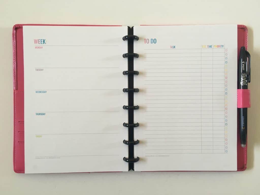 Resizing printables to A5 page size for a rainbow weekly spread in my ...