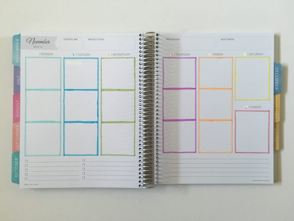 whistle and birch planner review weekly spread color coding with highlighters zebra mildliner pros and cons colorful minimalist simple quick easy