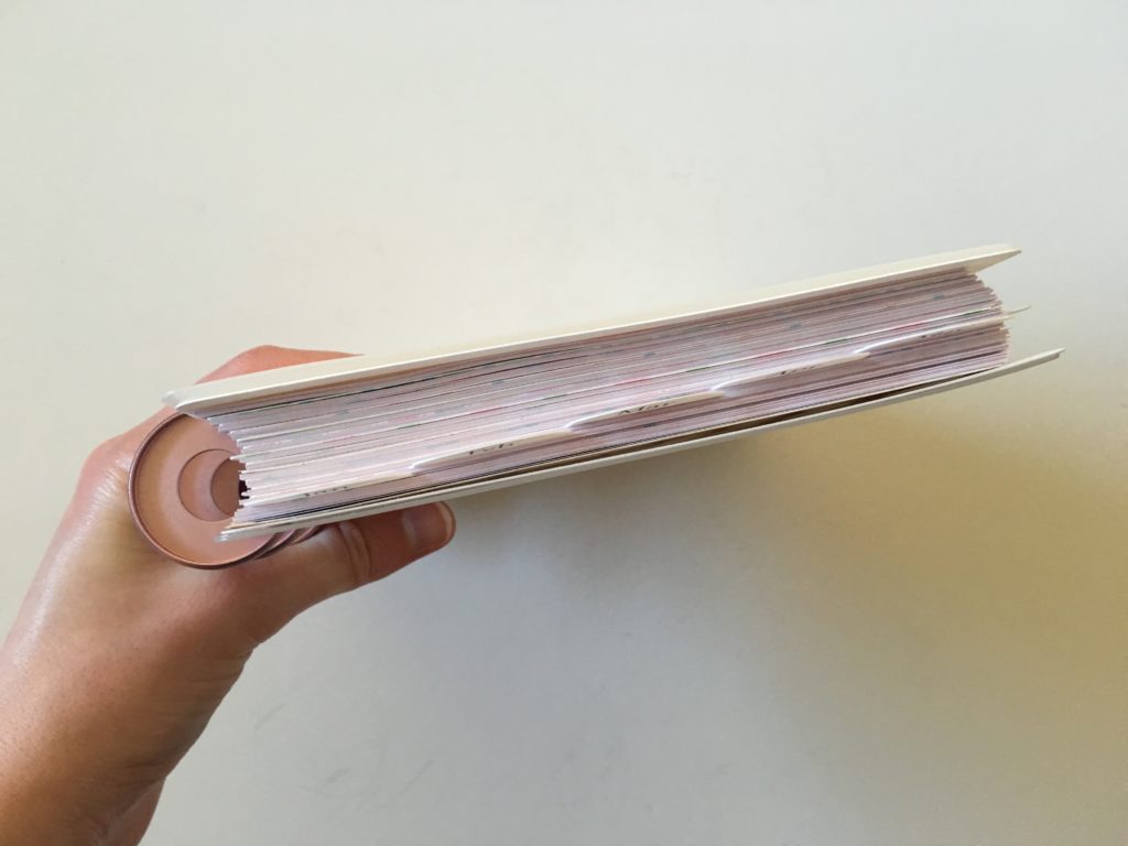 discagenda planner cover discbound a5 page size rose gold aluminium discs