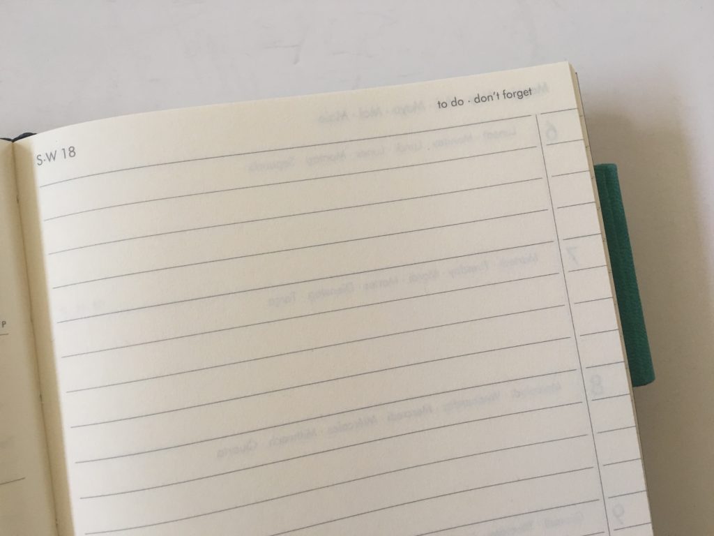 legami weekly planner horizontal 2 pages per week layout monday start simple minimalist