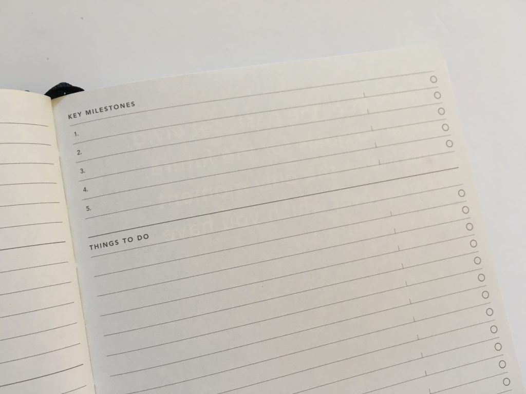 mi goals project planning page goal setting tasks steps workflow