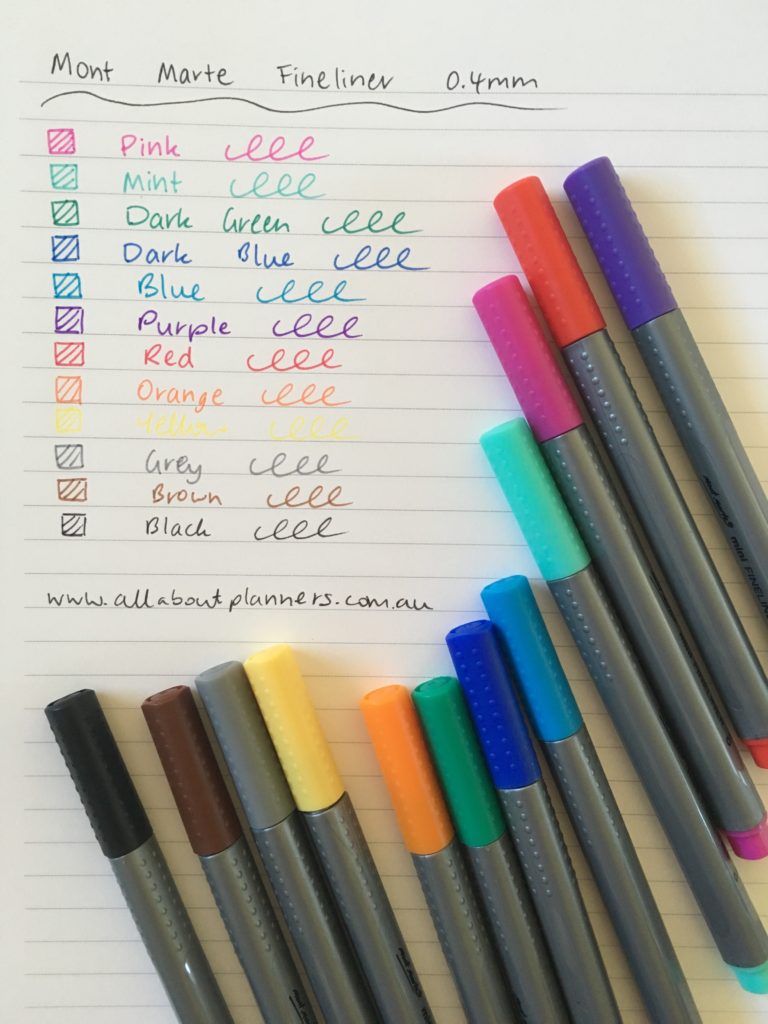 mont marte fineliner pens 0.4mm review pen swatch cheaper alternative to staedtler triplus and papermate flair