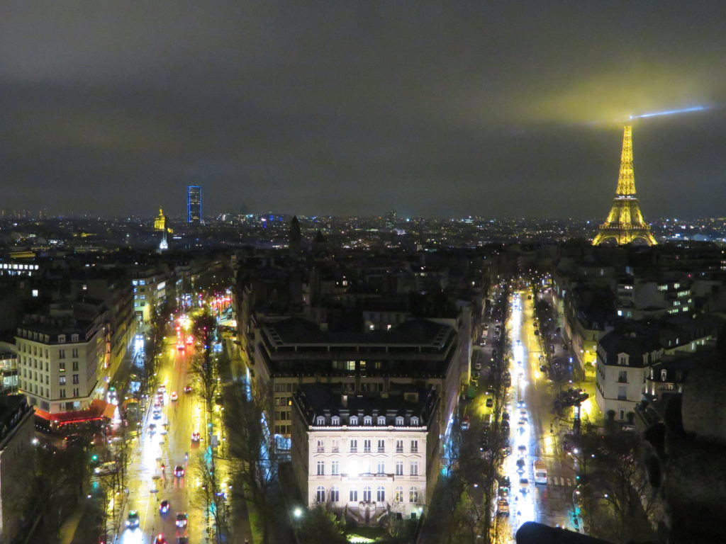 Arc de triomphe viewpoint at night paris things to see and do 1 day itinerary