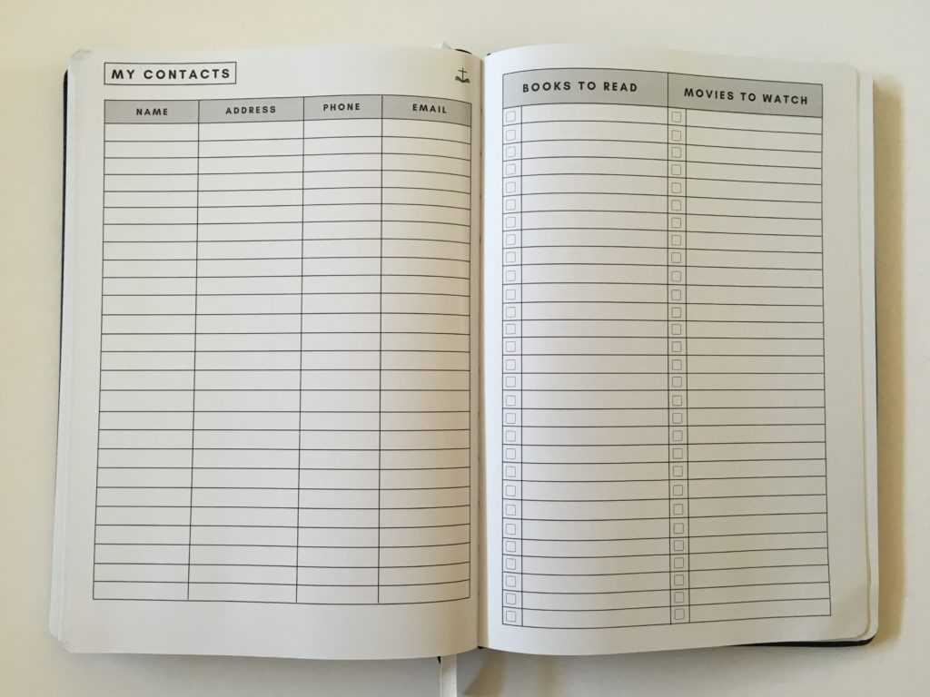christian daily planner review comtacts