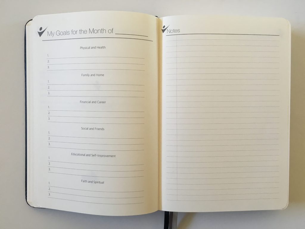 crazy goal planner monthly overview steps breakdown notes