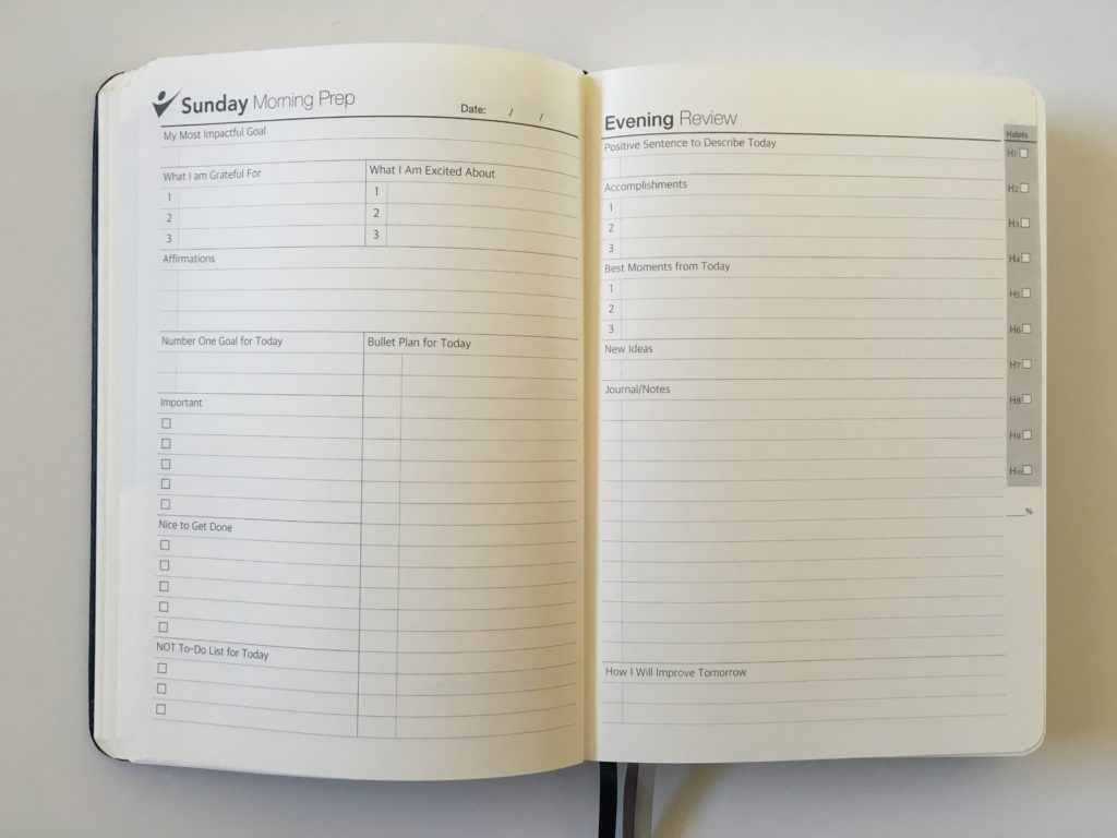 crazy goals planner 2 days to a page morning prep evening review