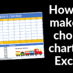 How to make a printable chore chart using Microsoft Excel (including video tutorial)