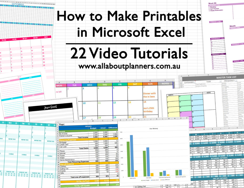 How to make a printable chore chart using Microsoft Excel ...