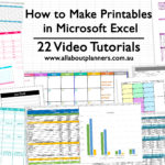 How to make printables in Microsoft Excel (step by step tutorials)