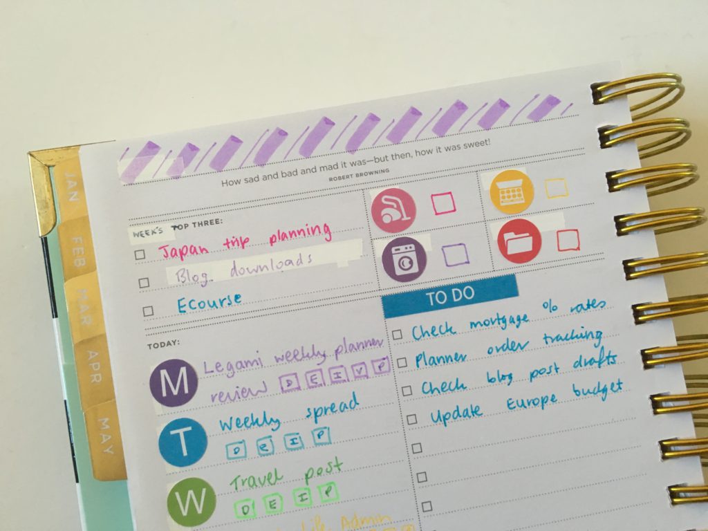 rainbow weekly spread daily planner to a weekly day designer whitney english review icon planner stickers