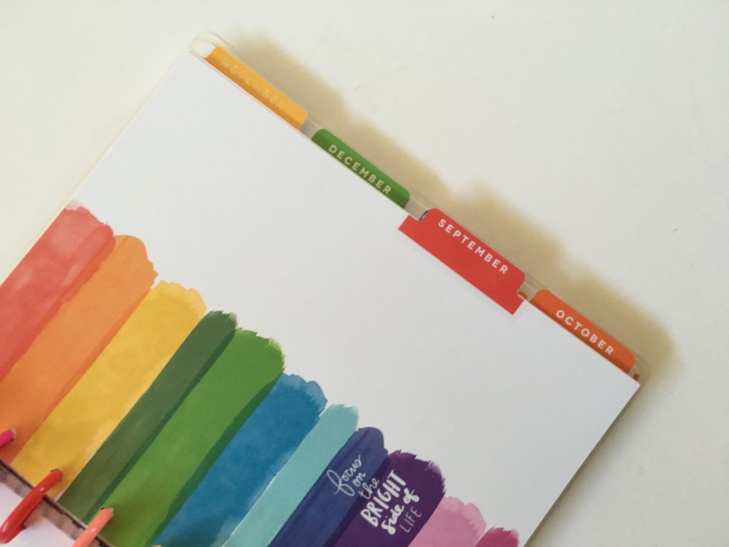 amy tangerine me and my big ideas collab discbound rainbow colorful 12 month planner