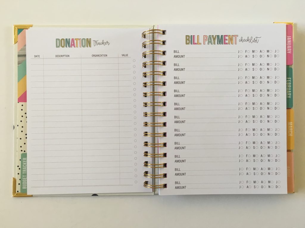 carpe diem budget planner review donation tracker bill payment tracker annual monthly