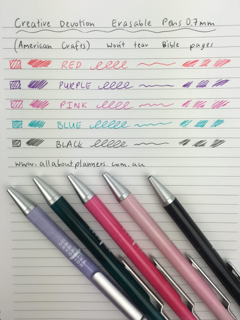 My favorite erasable pens for planners and bullet journaling