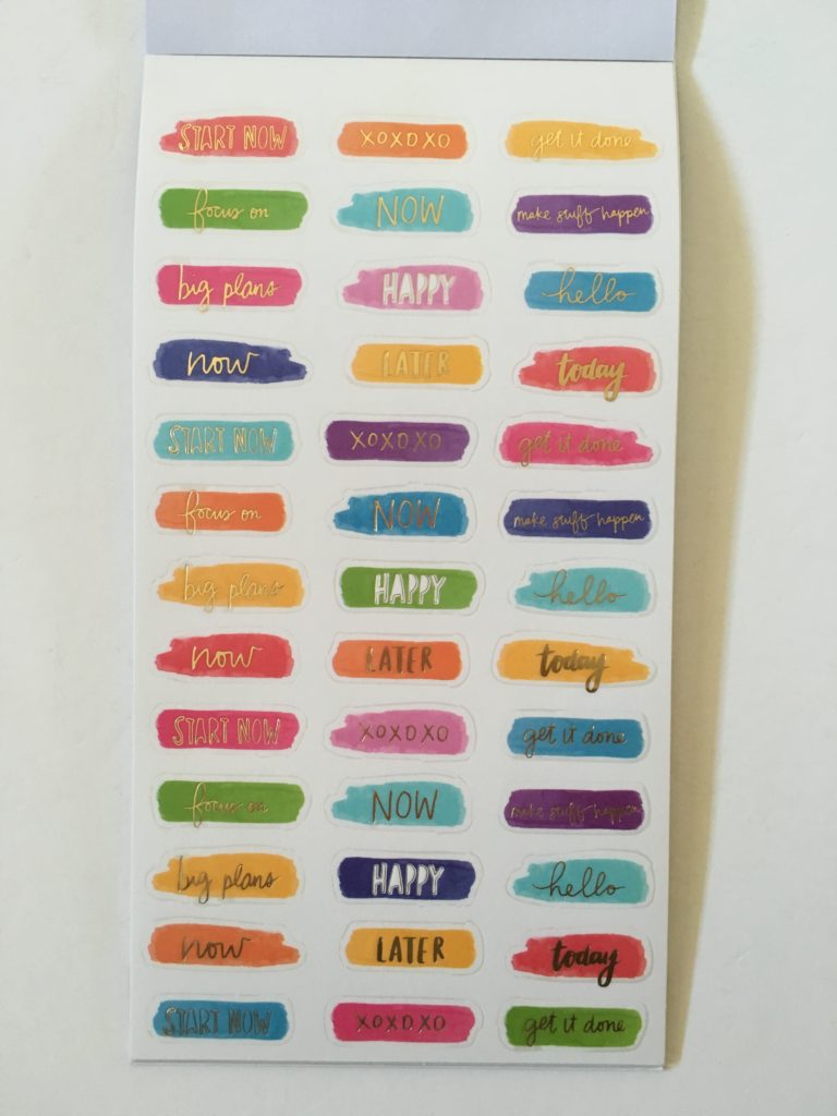 happy planner be happy box sticker book rainbow functional decorative quotes phrases tasks to do washi tape emoji