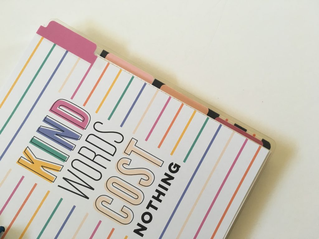 happy planner wellness journal review rainbow undated tabs