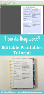 Using an editable printable for weekly planning (explanation of how ...