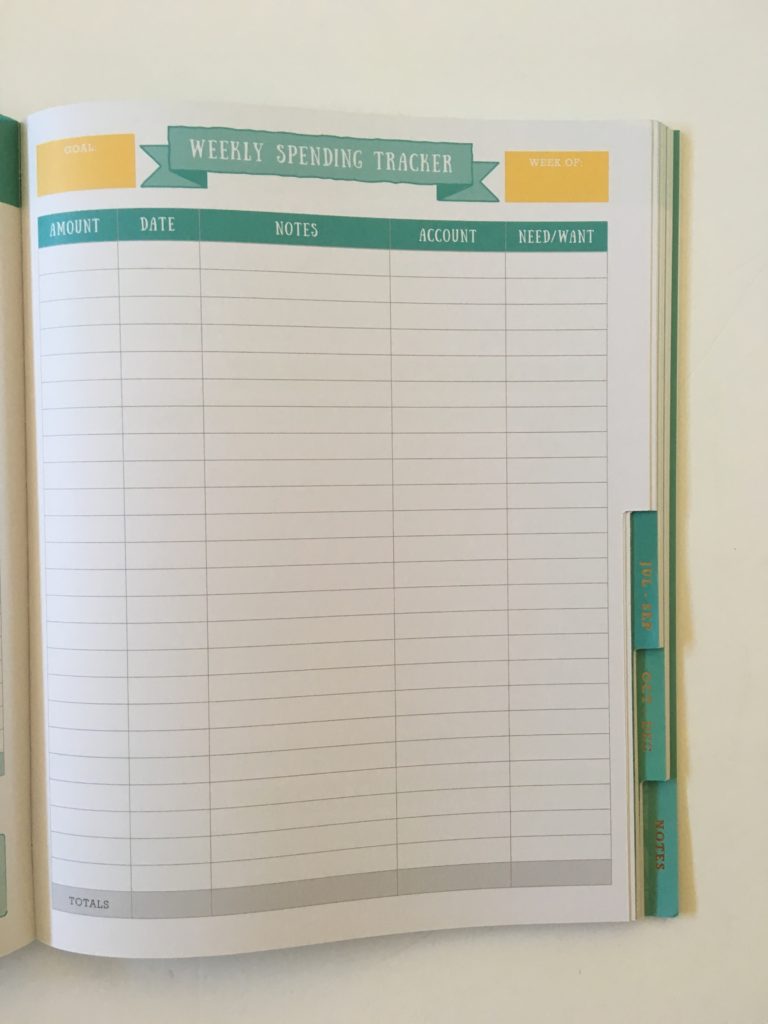 otto budget planner weekly spending tracker pen and paper money management