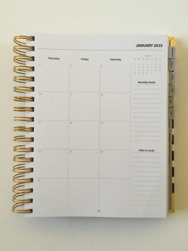 peacock paper planner review monthly calendar sunday start horizontal weekly spread goal calendar sidebar