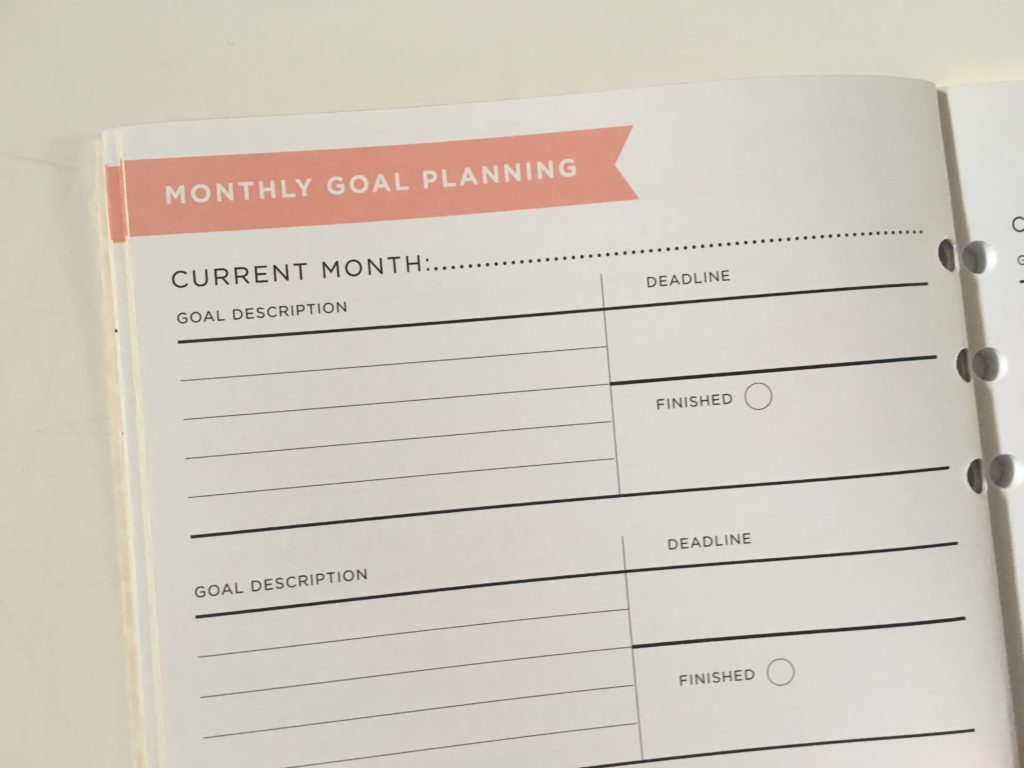 recollections goals planner journal monthly goal planning alternative to a bullet journal