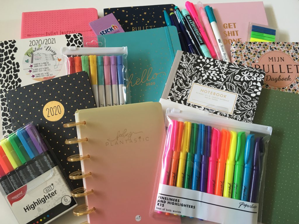Europe stationery haul dot grid notebook bullet journal highlighters pens all about planners review video paperchase bujo belgium netherlands germany