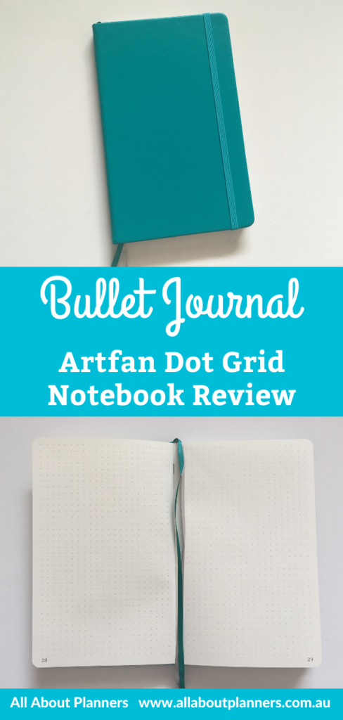 artfan dot grid notebook review bullet journal pros and cons all about planners numbered pages pen testing ghosting paper qualit
