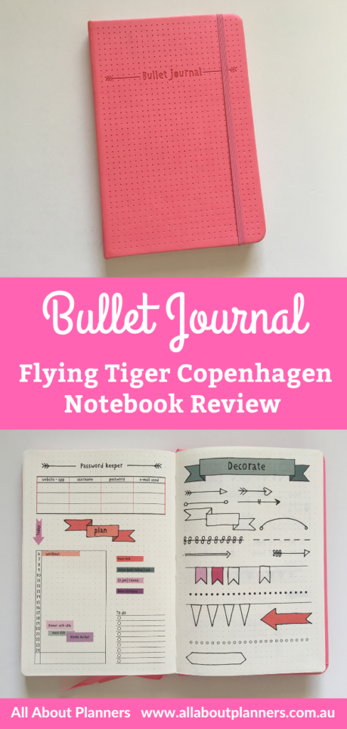 bullet journal flying tiger copenhagen notebook dot grid review pros and cons cheap affordable europe pen testing