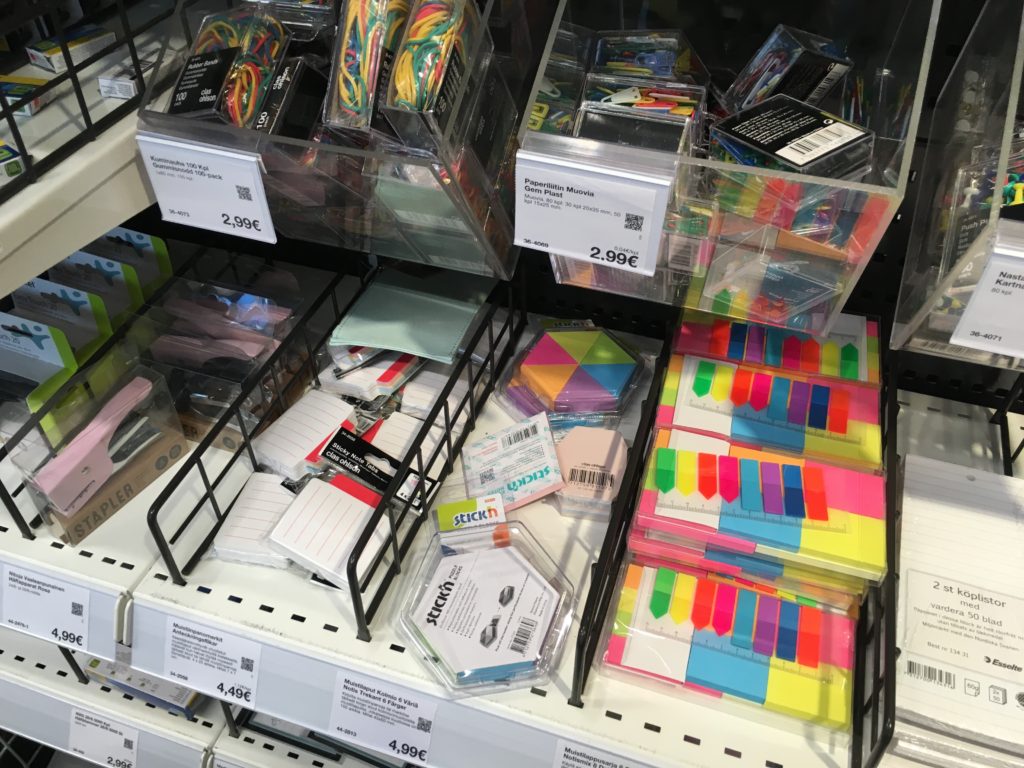 clas ohlson helsinki finland stationery shops planner supplies where to find best planners notebooks cheap affordable sticky notes