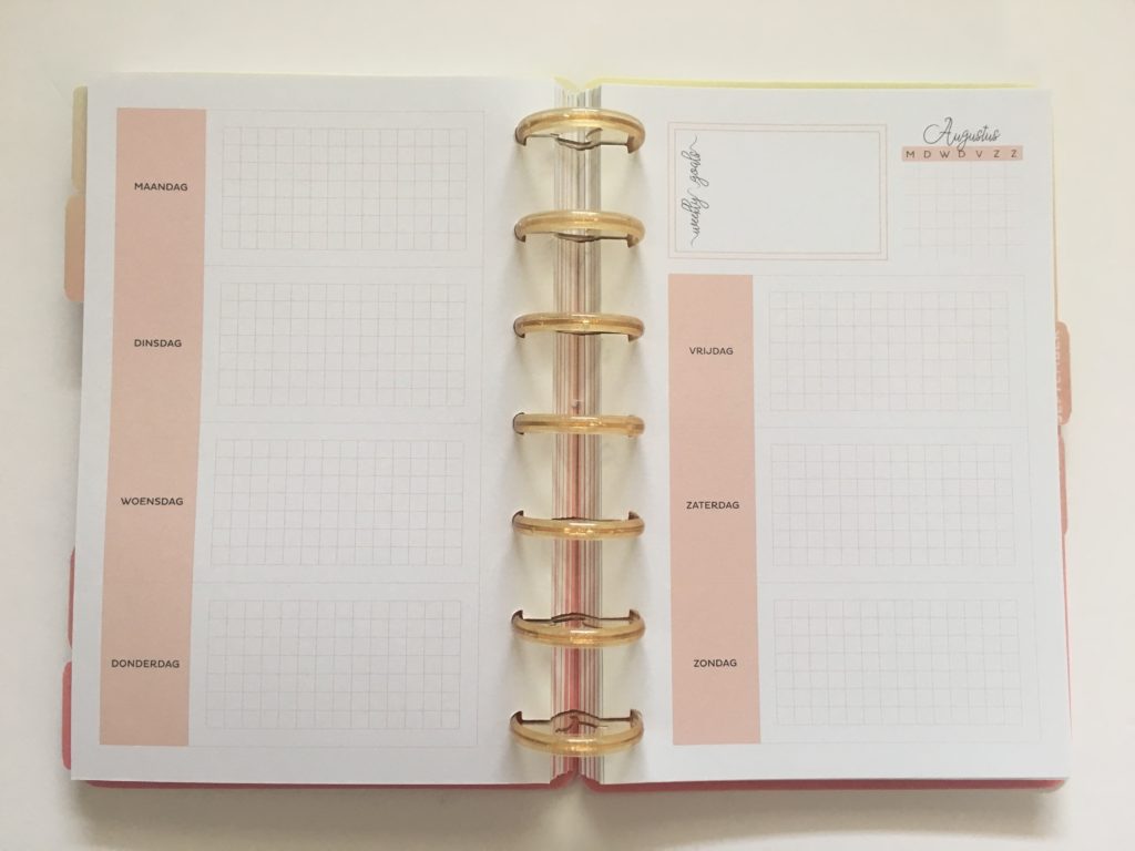 discbound horizontal weekly planner review musboeken monday week start graph grid paper