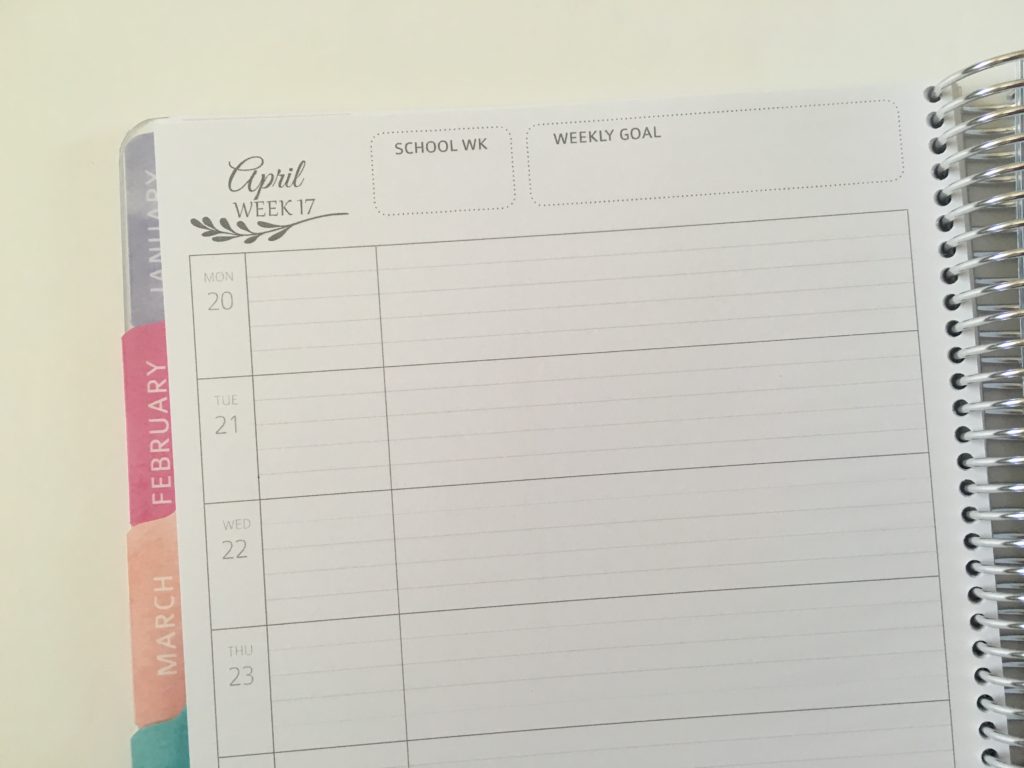 whistle and birch weekly planner review study layout 1 page horizontal plus notes and checklist