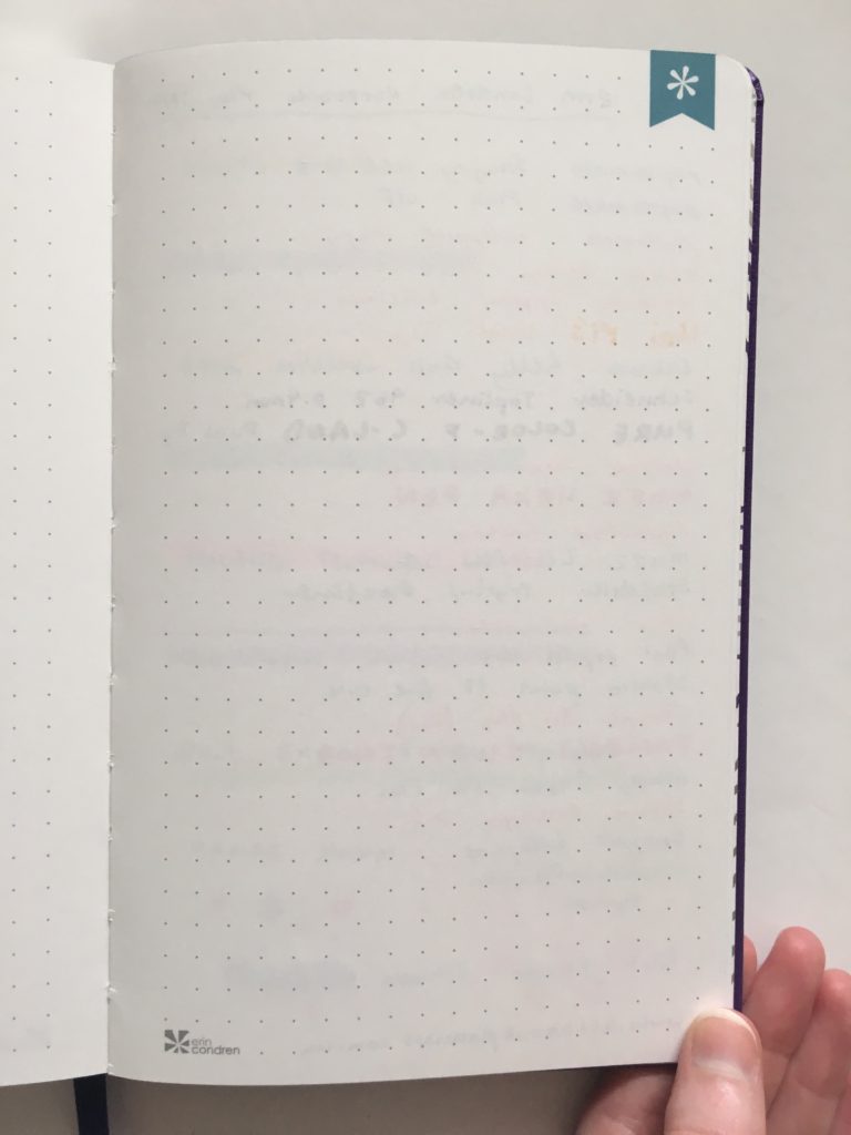 erin condren softbound notebook for bullet journaling review pen testing paper quality bright white paper gel ballpoint fine tip