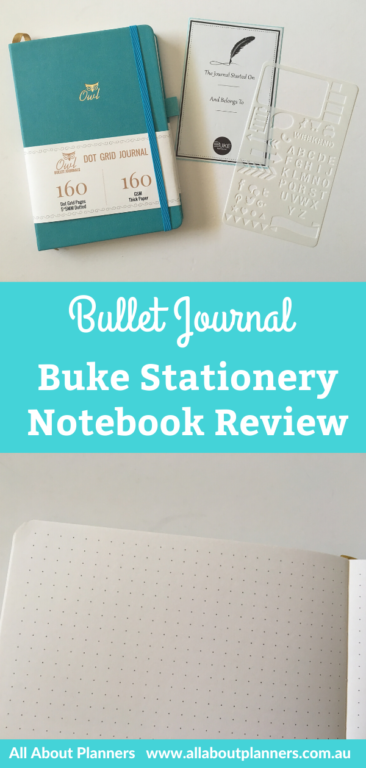 buke stationery dot grid notebook review 5mm cream paper stencil pen testing 160 gsm ghosting bleed through