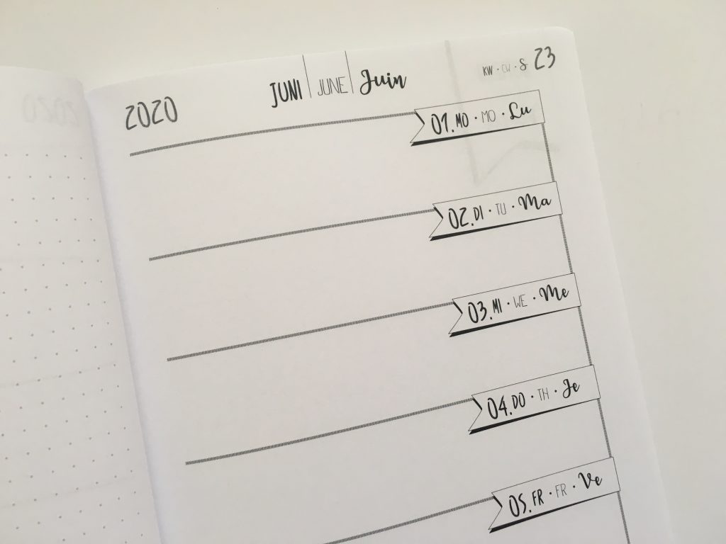 TED online diary agenda planner cross bullet journal horizontal weekly monday start creative decorative minimalist dot grid exam germany_14