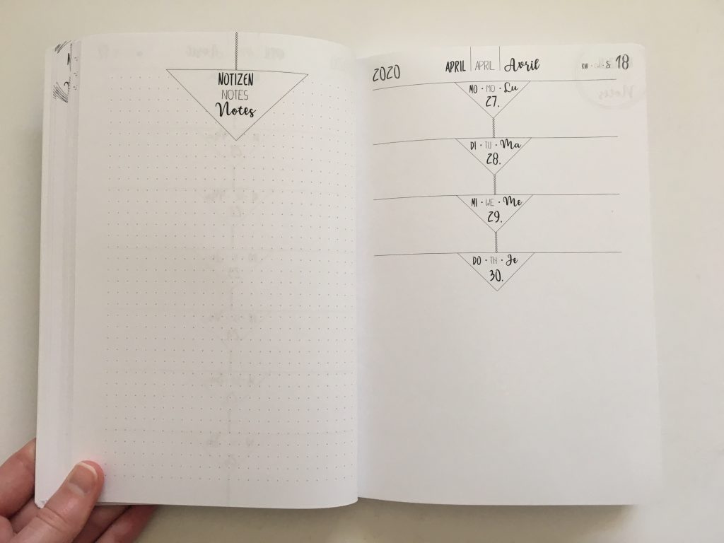 TED online diary agenda planner cross bullet journal horizontal weekly monday start creative decorative minimalist dot grid exam germany_16