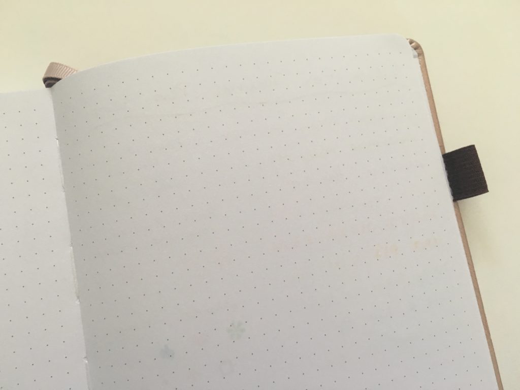 clever fox dotted journal notebook review dot grid notebook sewn bound bright white paper rose gold cover affordable no ghosting bleed through paper_03
