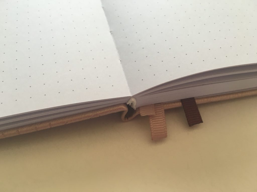 clever fox dotted journal notebook review dot grid notebook sewn bound bright white paper rose gold cover affordable no ghosting bleed through paper_05