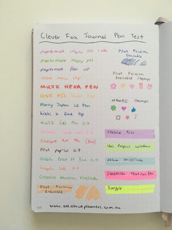 clever fox dotted journal notebook review pros cons highlighters pen testing bright white paper budget planner daily weekly monthly
