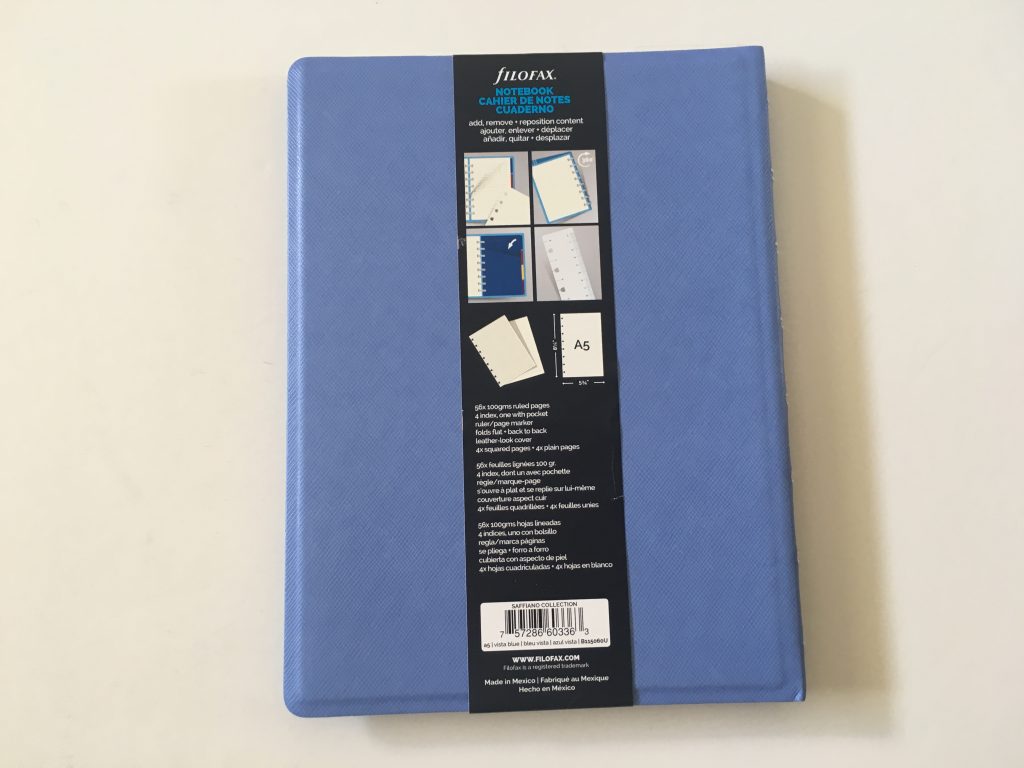 filofax refillable notebook review add remove rearrange pages similar to discound saffiano collection divider tabs lined cream paper pen testing a5 page size_04