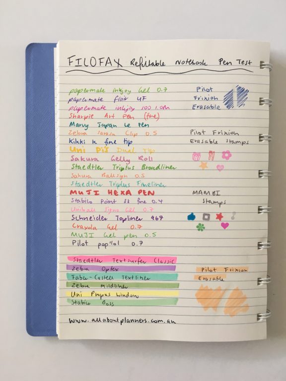 filofax refillable notebook review add remove rearrange pages similar to discound saffiano collection divider tabs lined cream paper pen testing a5 page size_07