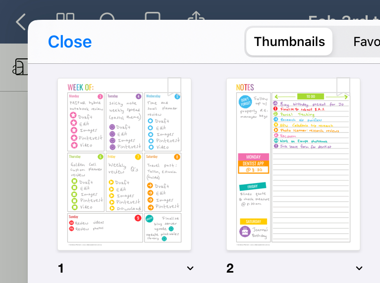goodnotes digital planner how to use a printable in goodnotes for iPad tips inspiration ideas rainbow weekly_08
