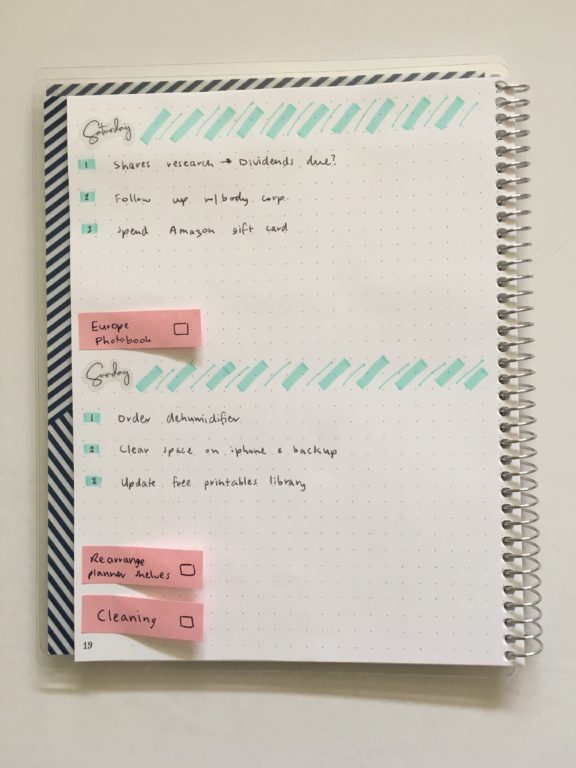 simple easy weekend spread simple post it note 3m highlighters dot grid notebook practical paper co
