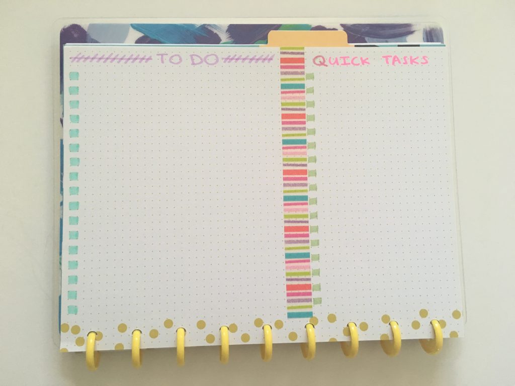 Happy Notes MAMBI weekly spread rainbow discbound washi tape simple minimalist color coding landscape page orientation rainbow quick easy weekly spread 1 page_04