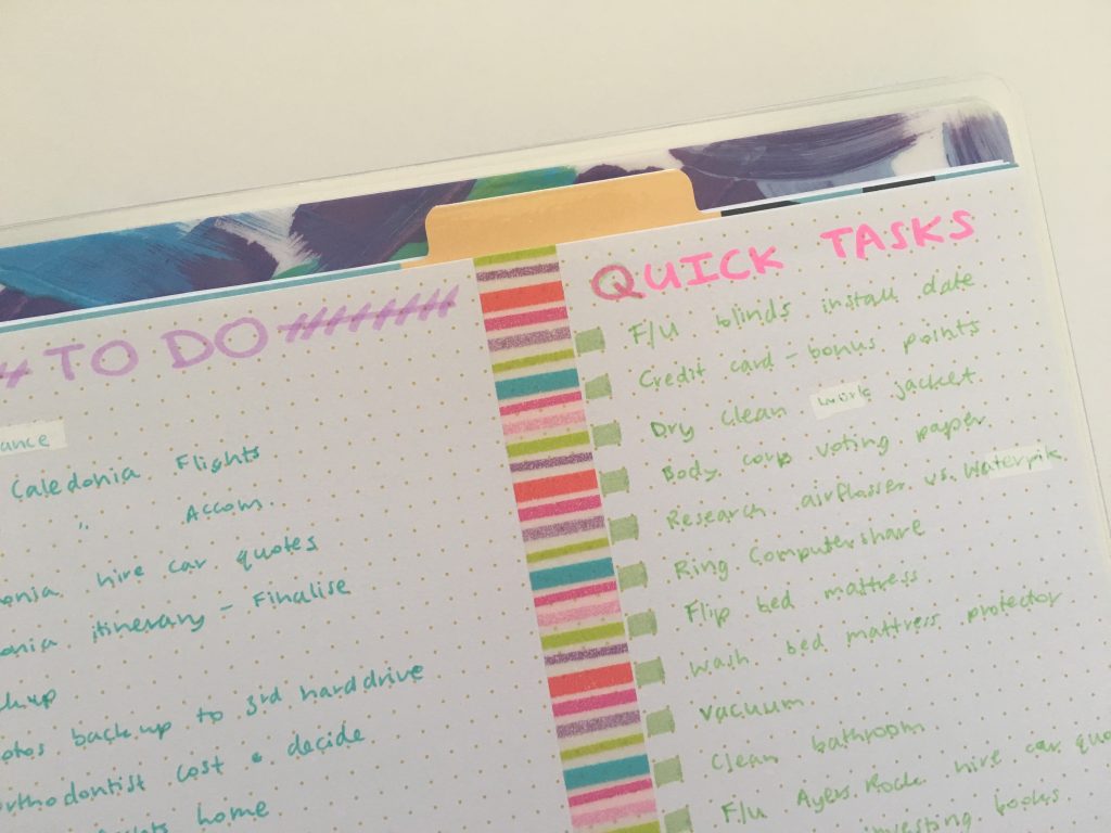 Happy Notes MAMBI weekly spread rainbow discbound washi tape simple minimalist color coding landscape page orientation rainbow quick easy weekly spread 1 page_10