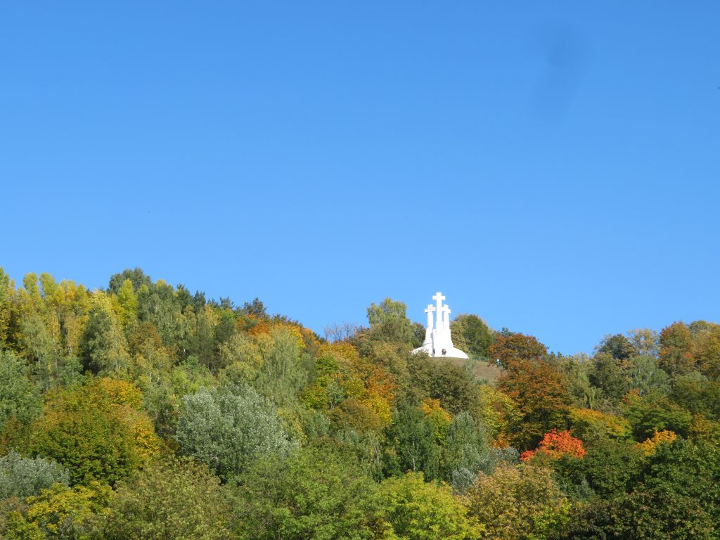 Vilnius hill of 3 crosses viewpoint lithuania september autumn colors things to see and do 3 day itinerary