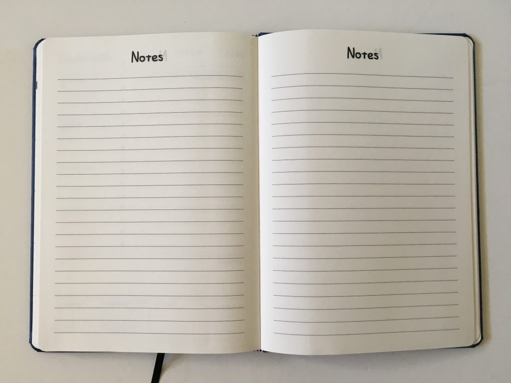 OTTO weekly planner review officeworks australia monday week start horizontal 1 page plus checklist notes sewn bound cheap 2 page monthly calendar pen testing aussie planner review_10