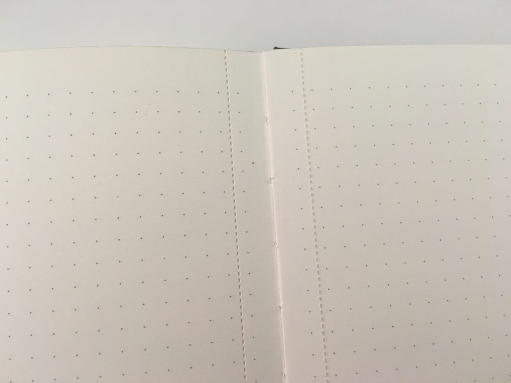 jumping fox design bullet journal dot grid notebook review sewn bouns minimalist glitter cover purple pen testing contents index numbered pages_14