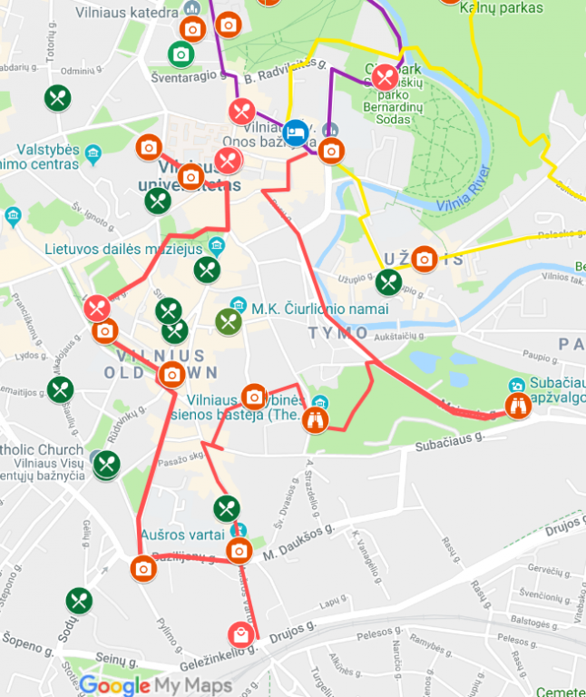 vilnius walking tour photospots and restaurants map things to see and do itinerary guide for visiting