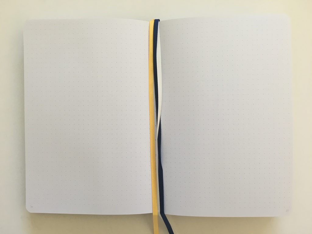 Tekukor dot grid notebook review 160 gsm thick paper no ghosting or bleed through highlighters pens stamps bright white paper cheaper alternative to archer and olive similar_09